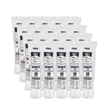 Conex ClearPro Plastic Cold Cups, 12 oz, Clear, 50/Sleeve, 20 Sleeves/Carton
