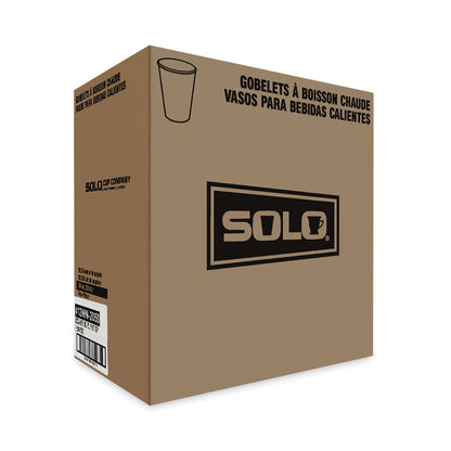 Single-Sided Poly Paper Hot Cups, 12 oz, White, 50/Bag, 20 Bags/Carton