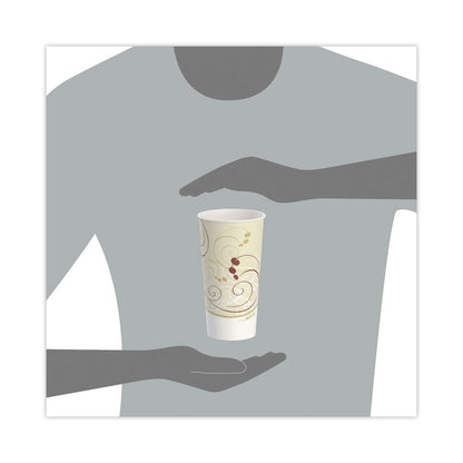 Double Sided Poly Paper Cold Cups, 21 oz, Symphony Design, 50/Pack, 20 Packs/Carton