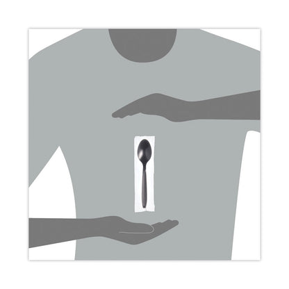 Reliance Mediumweight Cutlery, Spoon, Plastic, Black, 1,000/Carton