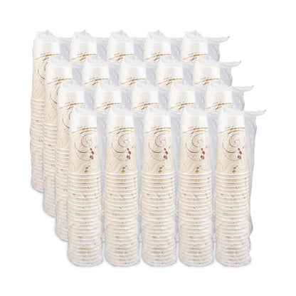Double Sided Poly Paper Cold Cups, 44 oz, Symphony Design, 40/Pack, 12 Packs/Carton