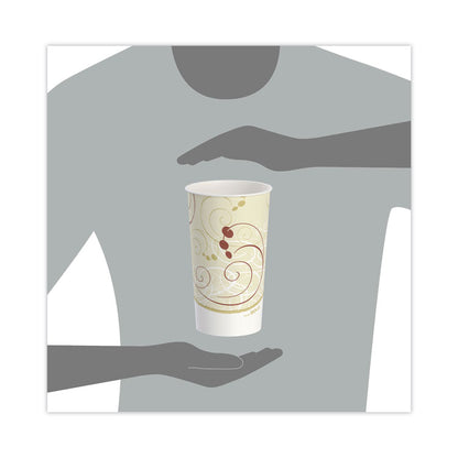 Double Sided Poly Paper Cold Cups, 44 oz, Symphony Design, 40/Pack, 12 Packs/Carton