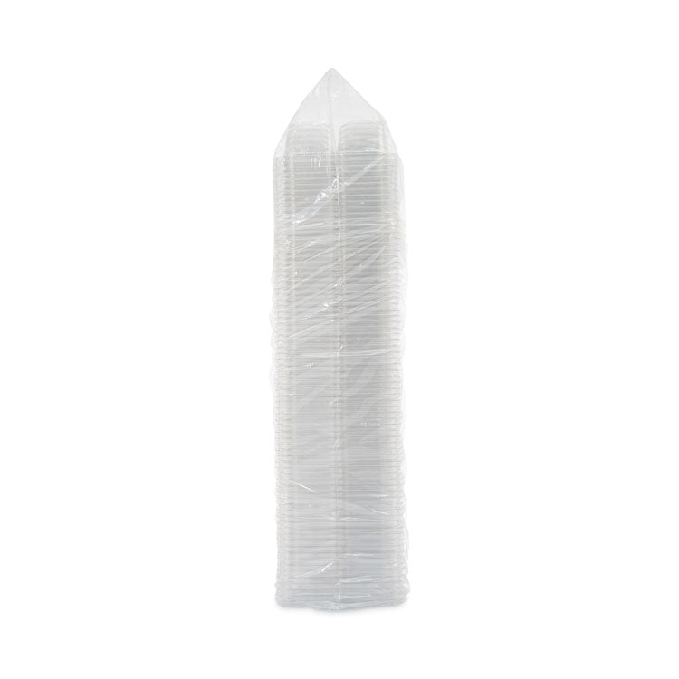 TamperGuard Snack Boxes, 3 Compartments, 6.3 x 6.3 x 2.1, Clear, Plastic, 300/Carton