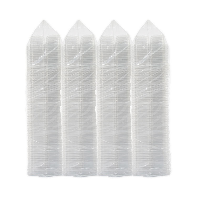 TamperGuard Snack Boxes, 3 Compartments, 6.3 x 6.3 x 2.1, Clear, Plastic, 300/Carton