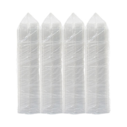 TamperGuard Snack Boxes, 3 Compartments, 6.3 x 6.3 x 2.1, Clear, Plastic, 300/Carton