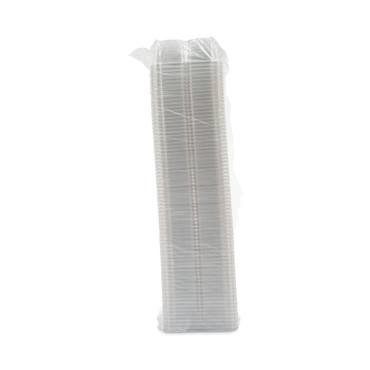 TamperGuard Snack Boxes, 4 Compartments, 6.3 x 6.3 x 2.6, Clear, Plastic, 300/Carton