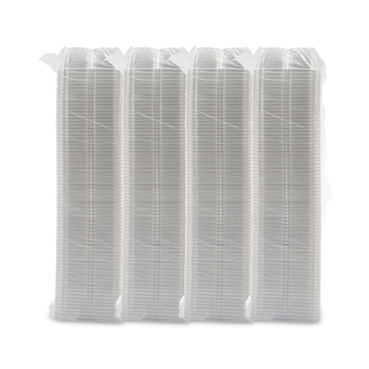 TamperGuard Snack Boxes, 4 Compartments, 6.3 x 6.3 x 2.6, Clear, Plastic, 300/Carton