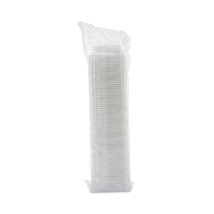 TamperGuard Snack Boxes, 2 Compartments, 6.3 x 6.3 x 2.1, Clear, Plastic, 300/Carton