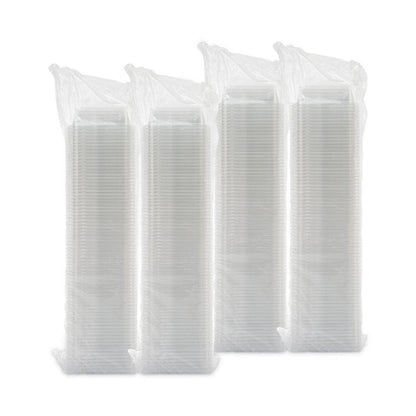 TamperGuard Snack Boxes, 2 Compartments, 6.3 x 6.3 x 2.1, Clear, Plastic, 300/Carton