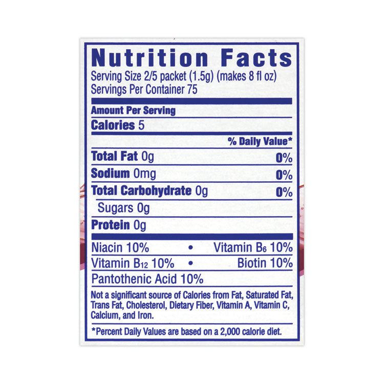 On-The-Go Sugar-Free Drink Mix, Wild Strawberry Energy, 0.13 oz Single-Serving, Yields 20 oz/Single-Serving, 30/PK, 2 PK/CT