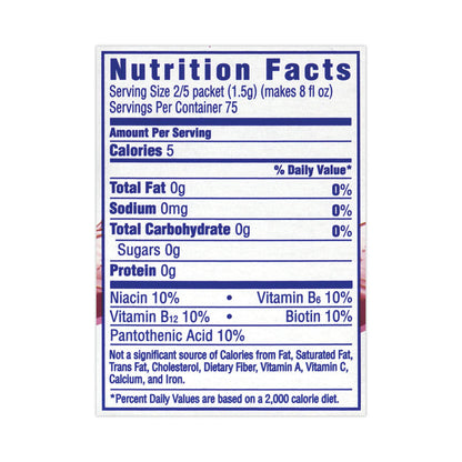 On-The-Go Sugar-Free Drink Mix, Wild Strawberry Energy, 0.13 oz Single-Serving, Yields 20 oz/Single-Serving, 30/PK, 2 PK/CT