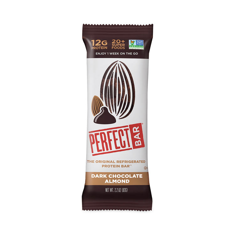 Refrigerated Protein Bar, Dark Chocolate Almond, 2.2 oz Bar, 16/Carton