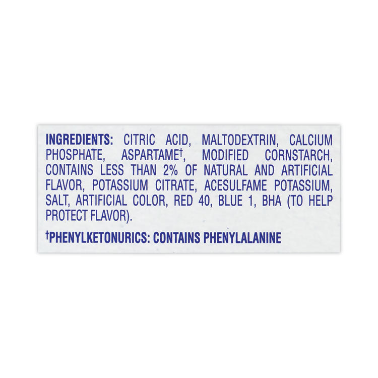 On-The-Go Sugar-Free Drink Mix, Fruit Punch, 0.11 oz Single-Serving Tubes, Yields 20 oz/Single-Serving, 30/Box, 2 Box/Carton