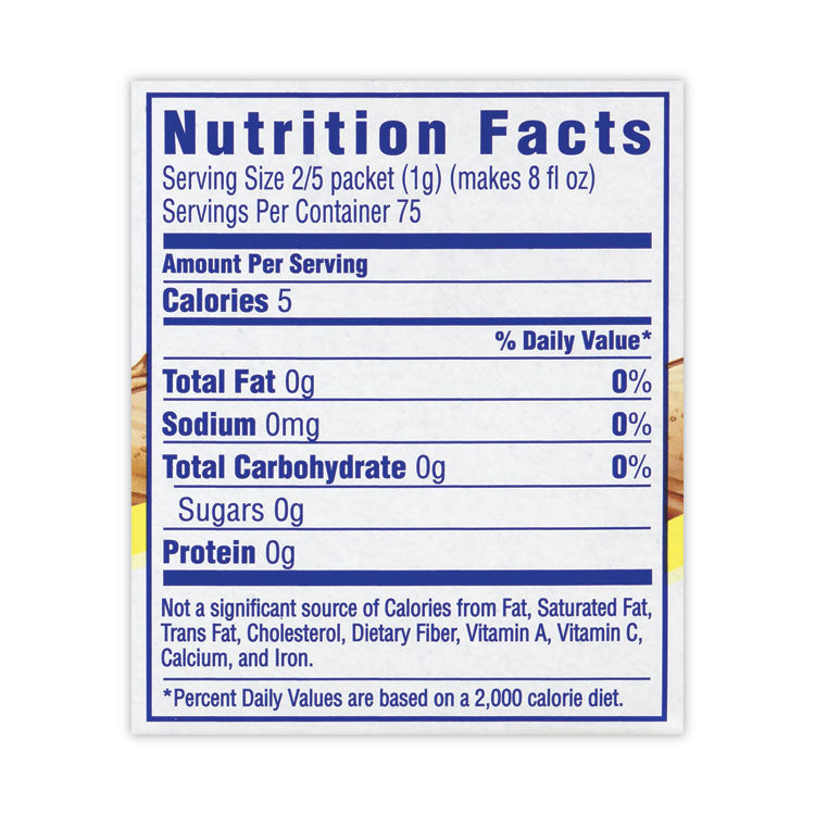 On-The-Go Sugar-Free Drink Mix, Iced Tea, 0.08 oz Single-Serving Tubes, Yield 20 oz/Single-Serving Tube, 30/Box, 2 Box/Carton