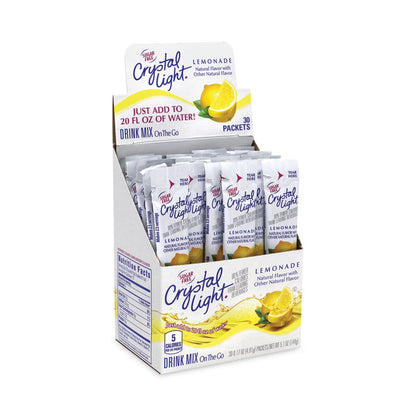 On-The-Go Sugar-Free Drink Mix, Lemonade, 0.17 oz Single-Serving Tubes, Yields 20 oz/Single-Serving, 30/Pack, 2 Packs/Carton