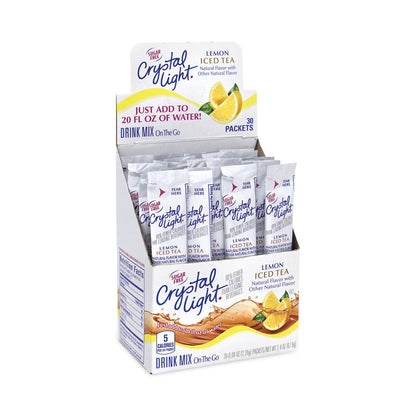 On-The-Go Sugar-Free Drink Mix, Iced Tea, 0.08 oz Single-Serving Tubes, Yield 20 oz/Single-Serving Tube, 30/Box, 2 Box/Carton