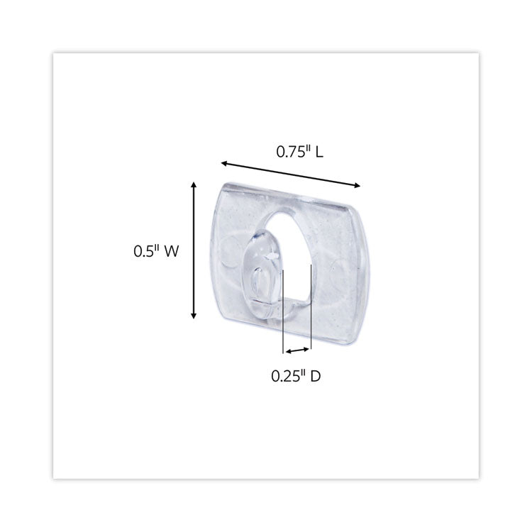 Clear Decorating Clips, Plastic, Supports 0.15 lb, 40/Pack