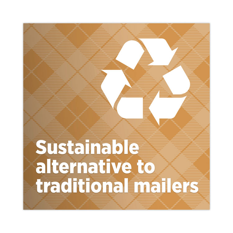 Curbside Recyclable Padded Mailer, #5, Bubble Cushion, Self-Adhesive Closure, 12 x 17.25, Natural Kraft, 100/Carton