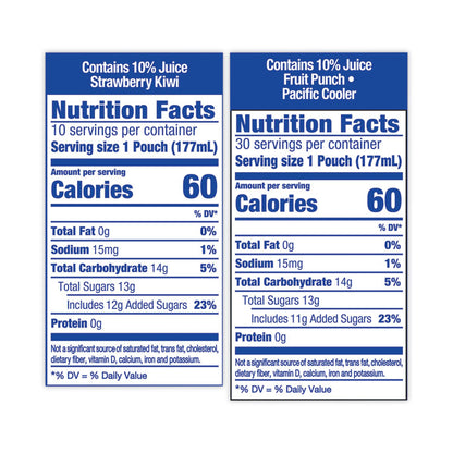 Fruit Juice Pouches Variety Pack, 6 oz, 40 Pouches/Carton