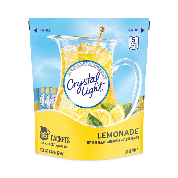 Flavored Drink Mix Pitcher Packs, Lemonade, 0.14 oz Packets, Yield 2 Qt/Packet, 32 Qt/Pouch, 16 Packets/Pouch, 1 Pouch/Carton