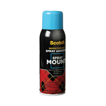 Spray Mount Repositionable Adhesive, 10.25 oz, Dries Clear