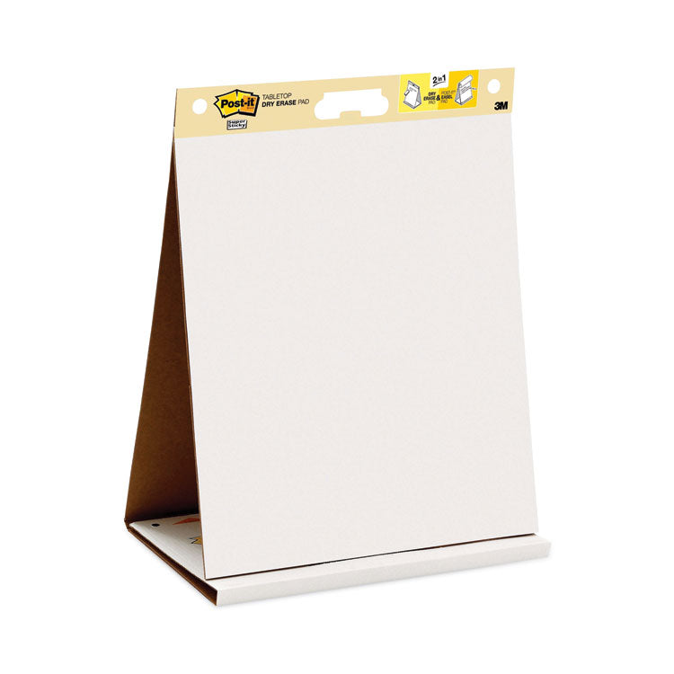 Pad Plus Self-Stick Tabletop Easel Pad with Dry Erase Board, Unruled, (20) White 20 x 23 Sheets
