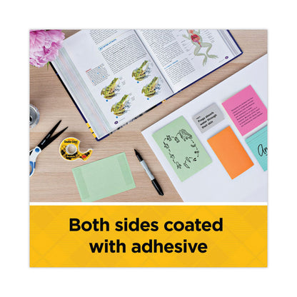 Double-Sided Tape, 1" Core, 0.5" x 75 ft, Clear, 2/Pack