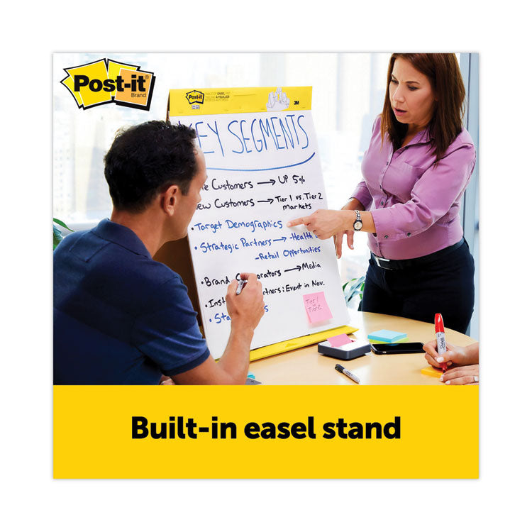 Pad Plus Self-Stick Tabletop Easel Pad with Dry Erase Board, Unruled, (20) White 20 x 23 Sheets