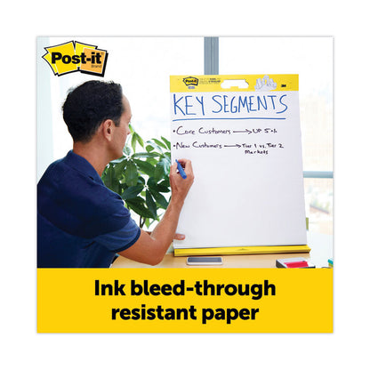 Pad Plus Self-Stick Tabletop Easel Pad with Dry Erase Board, Unruled, (20) White 20 x 23 Sheets