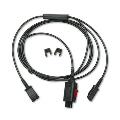 Y Splitter Headset Adapter for Training Purposes, Black