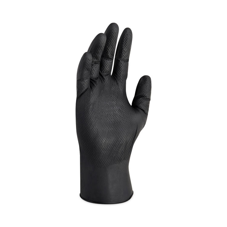 G10 Kraken Grip Nitrile Gloves, Powder-Free, 2X-Large, 6 mil Thick, 9.5" Long, Black, 90/Box, 10 Boxes/Carton