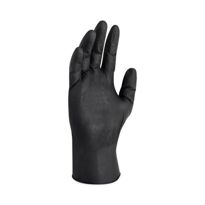 G10 Kraken Grip Nitrile Gloves, Powder-Free, 2X-Large, 6 mil Thick, 9.5" Long, Black, 90/Box, 10 Boxes/Carton