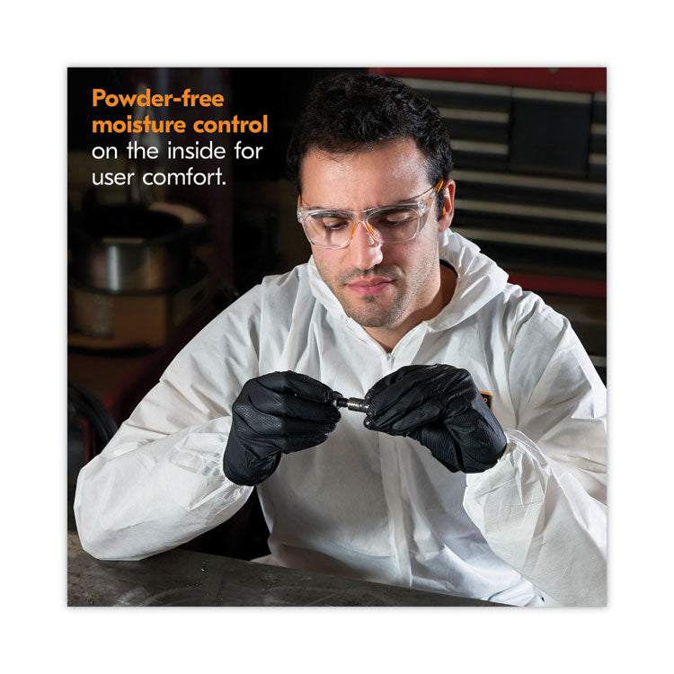 G10 Kraken Grip Nitrile Gloves, Powder-Free, 2X-Large, 6 mil Thick, 9.5" Long, Black, 90/Box, 10 Boxes/Carton