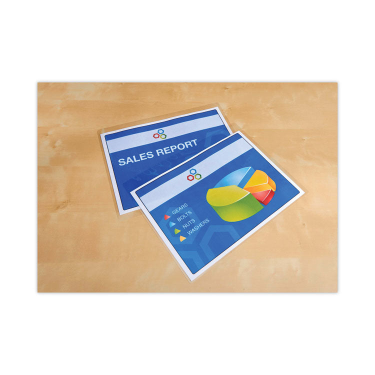 Self-Sealing Laminating Pouches, 12.5 mil, 2.81" x 4.5", Gloss Clear, 5/Pack