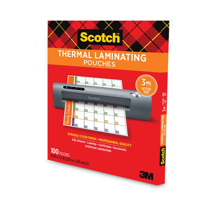 Laminating Pouches, 3 mil, 9" x 11.5", Gloss Clear, 100/Pack