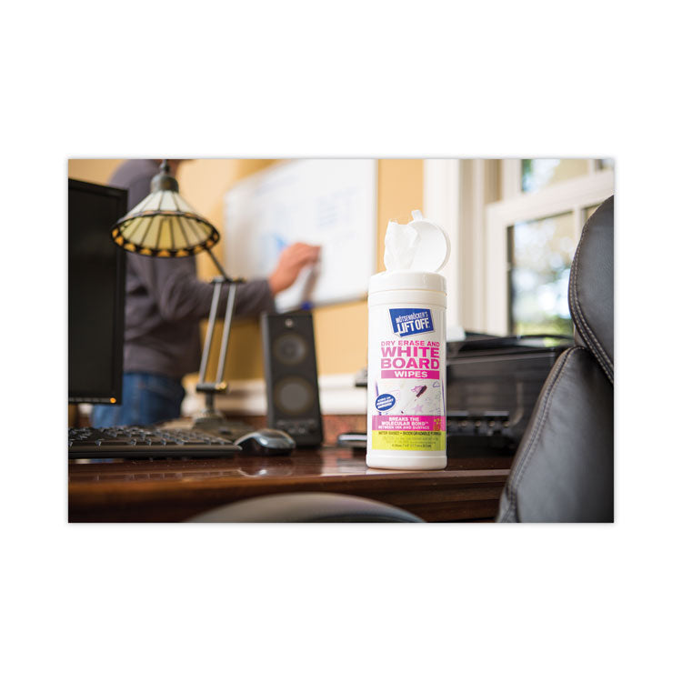 Dry Erase Board Cleaner Wipes, 7 x 12, 40/Canister