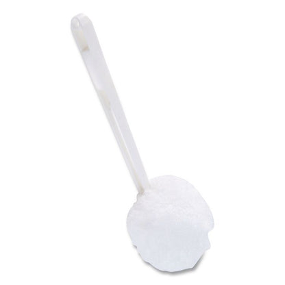 Deluxe Toilet Bowl Mop, 12" Handle, 2" Mop Head, White, 25/Carton