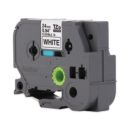 TZe Flexible Tape Cartridge for P-Touch Labelers, 0.94" x 26.2 ft, Black on White