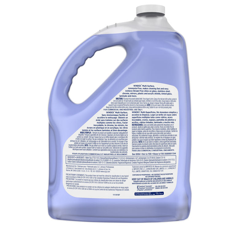 Non-Ammoniated Glass/Multi Surface Cleaner, 128 oz Bottle, 4/Carton