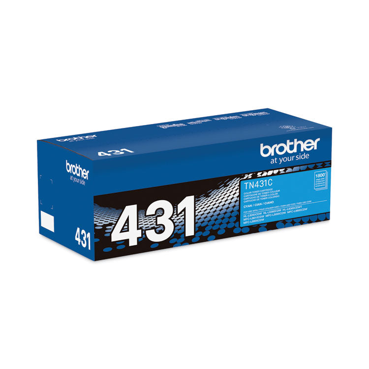 TN431C Toner, 1,800 Page-Yield, Cyan