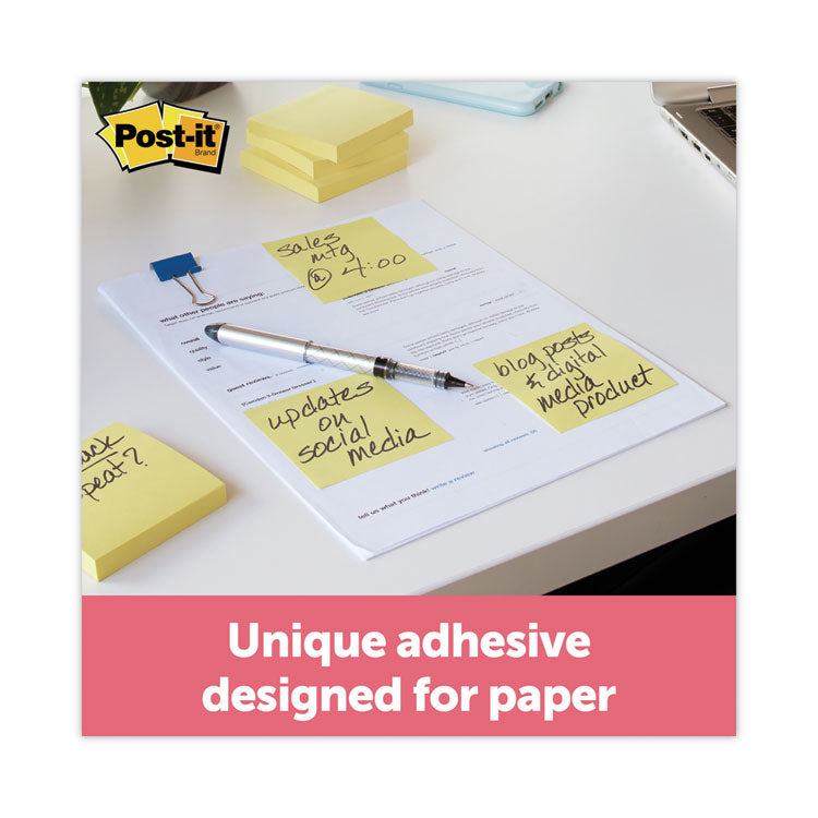 Original Pads Assorted Value Pack, 3 x 3, (8) Canary Yellow, (6) Poptimistic Collection Colors, 100 Sheets/Pad, 14 Pads/Pack