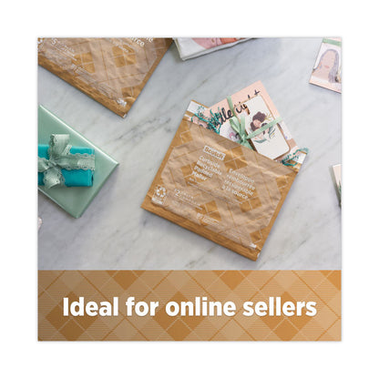Curbside Recyclable Padded Mailer, #2, Bubble Cushion, Self-Adhesive Closure, 11.25 x 12, Natural Kraft, 100/Carton