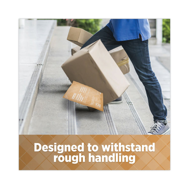 Curbside Recyclable Padded Mailer, #2, Bubble Cushion, Self-Adhesive Closure, 11.25 x 12, Natural Kraft, 100/Carton