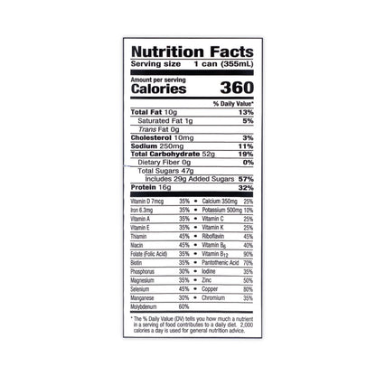 Energy Nutrition Drink, Vanilla, 12 oz Can, 12/Carton
