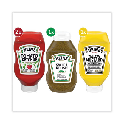 Ketchup, Mustard and Relish Picnic Pack, 2 Ketchup, Mustard, Relish, 4 Bottles/Carton