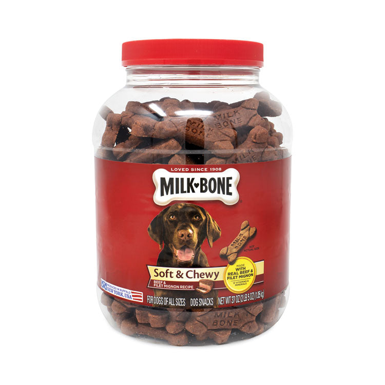 Soft and Chewy Beef Dog Treats, 2 lb, 5 oz Tub