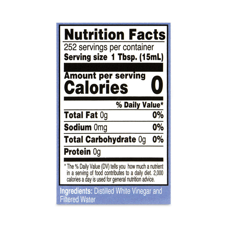White Distilled Vinegar, 1 gal Bottle, 6/Carton