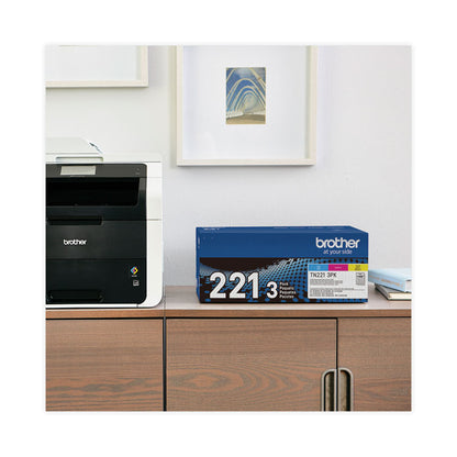 TN2213PK Toner, 1,400 Page-Yield, Cyan/Magenta/Yellow