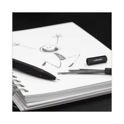 Cambria Soft Touch Mechanical Pencil, 0.7 mm, HB (#2), Black Lead, Black Barrel, 12/Pack