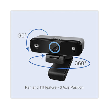 Cybertrack K4 4K ULTRA HD Fixed Focus USB Webcam, 3840 pixels x 2160 pixels, Black